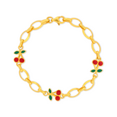 22K Gold Cherry Baby Bracelet